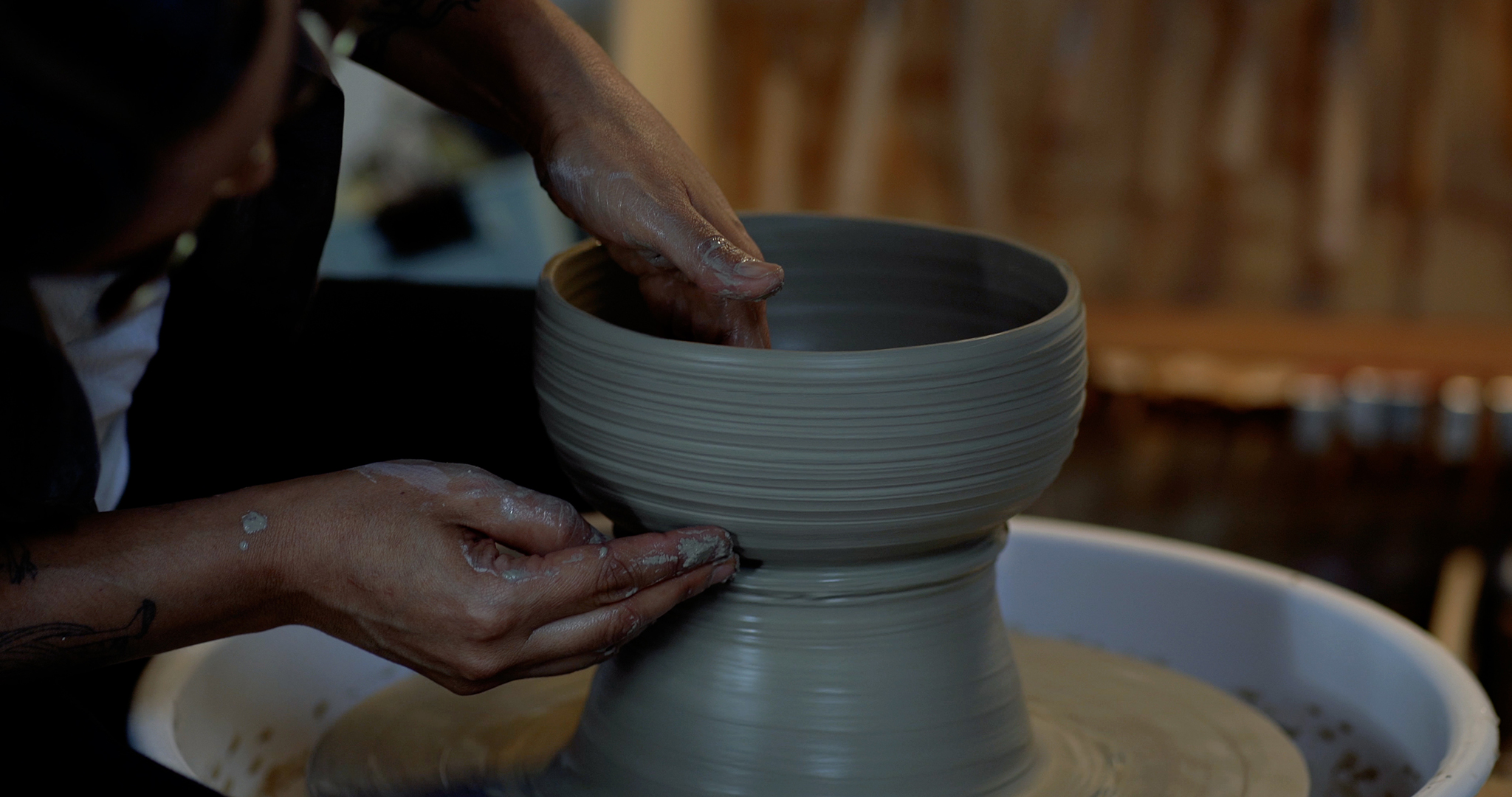 A ceramist at work